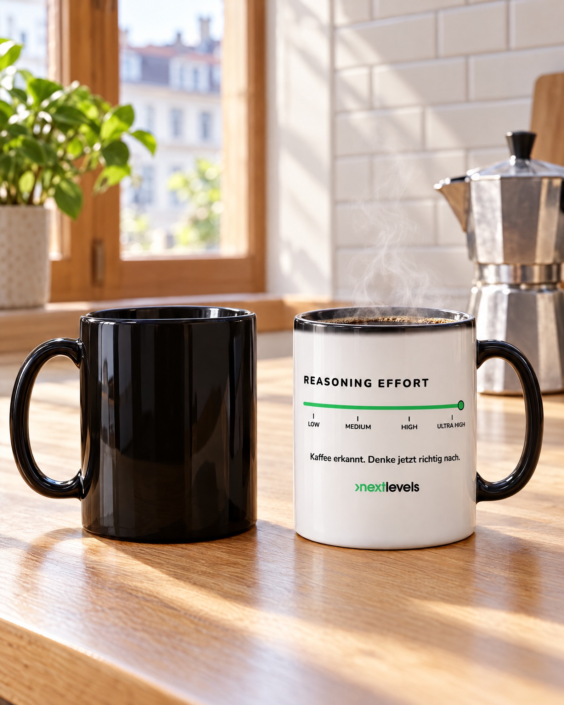 Zaubertasse „Reasoning Effort“