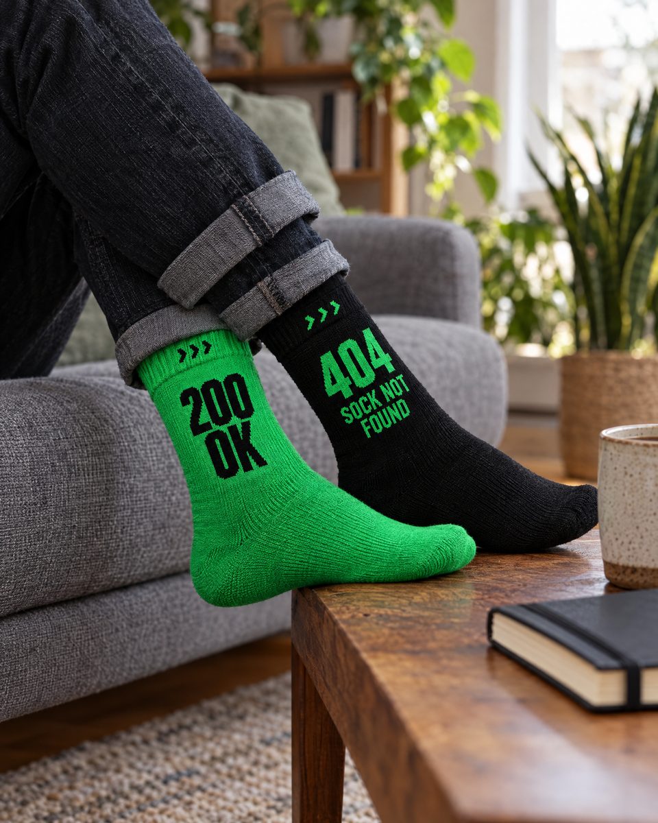 Socken „200 OK / 404“