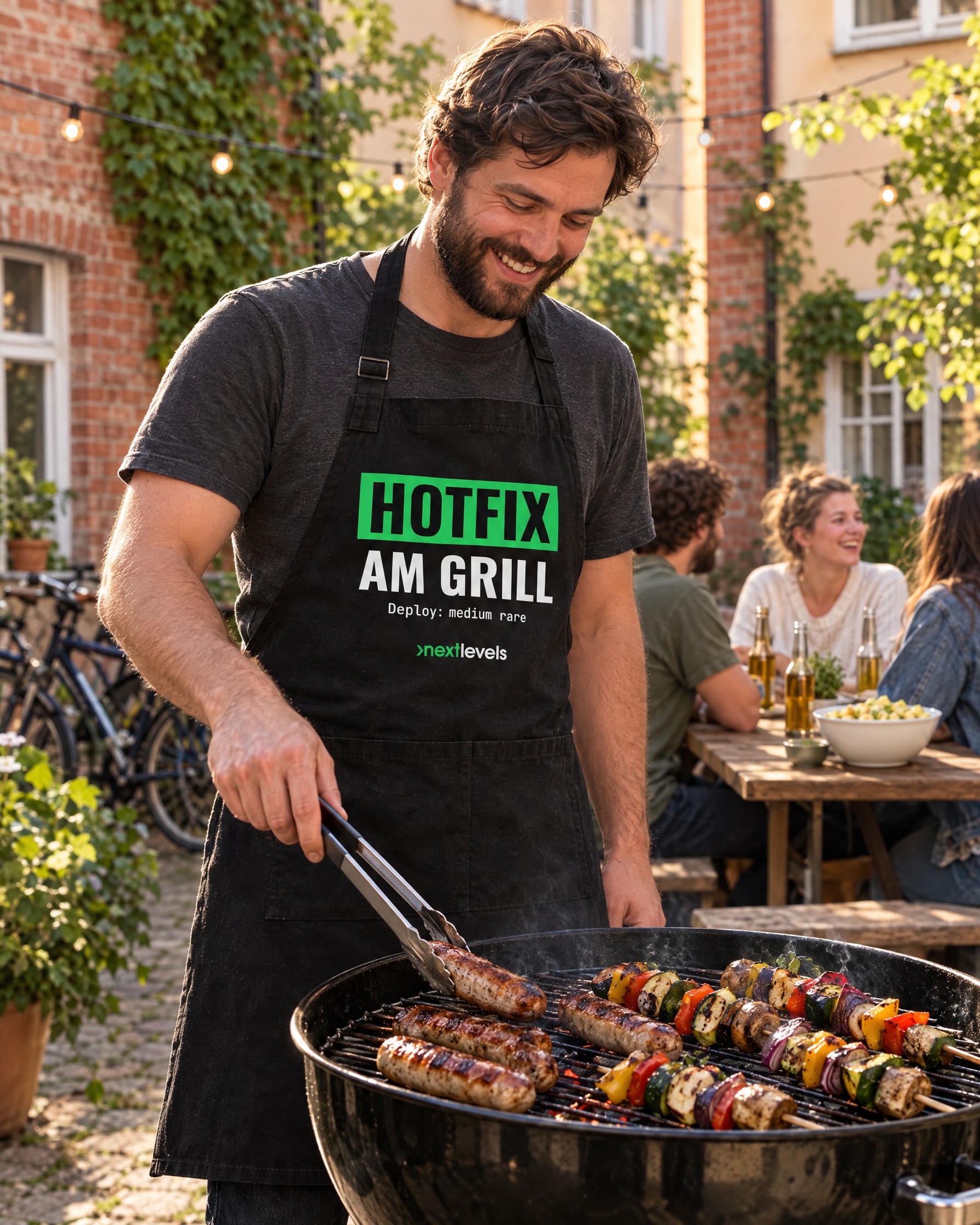 Grillschürze „Hotfix am Grill“
