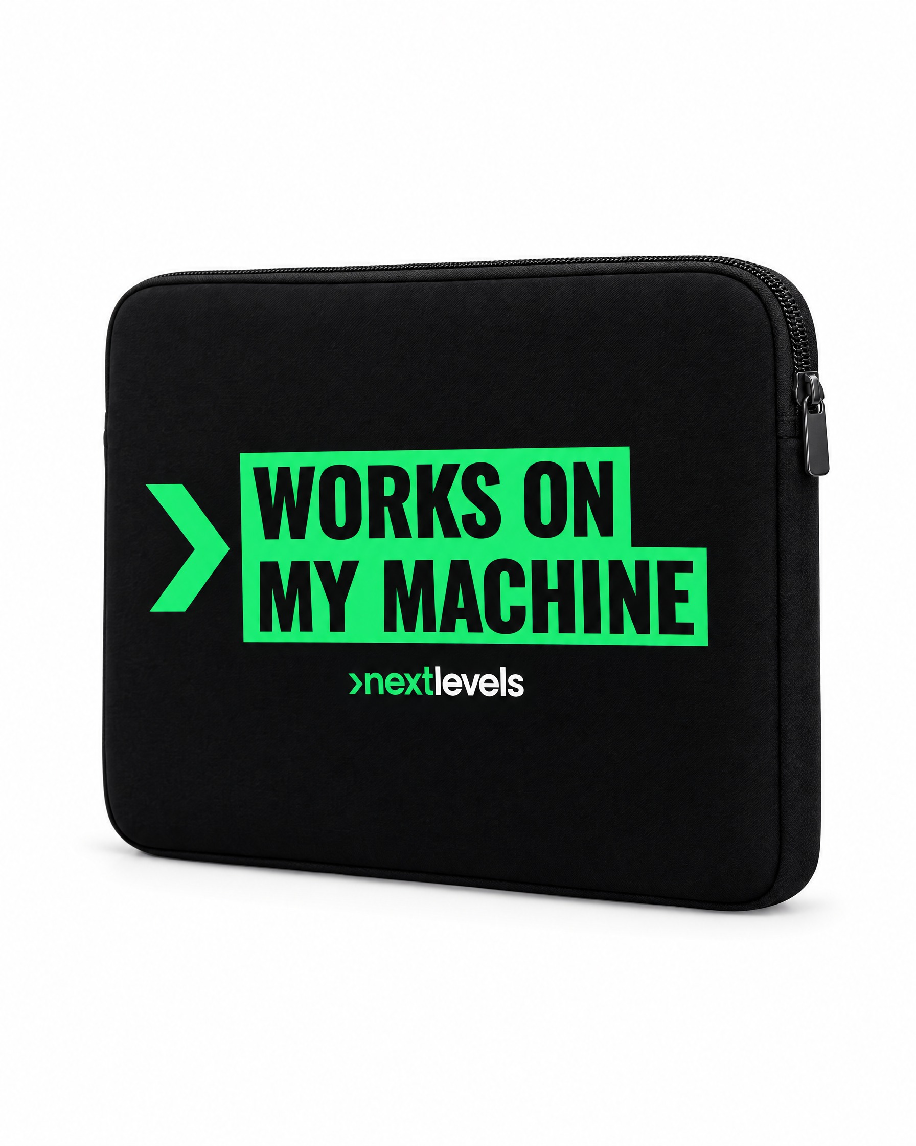 Laptop-Hülle „Works on my machine“ – Freisteller